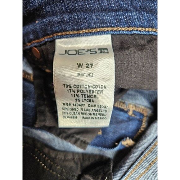 Joe's Womens Size 27 Pockets Whiskered Denim Blue Jeans - Picture 6 of 12